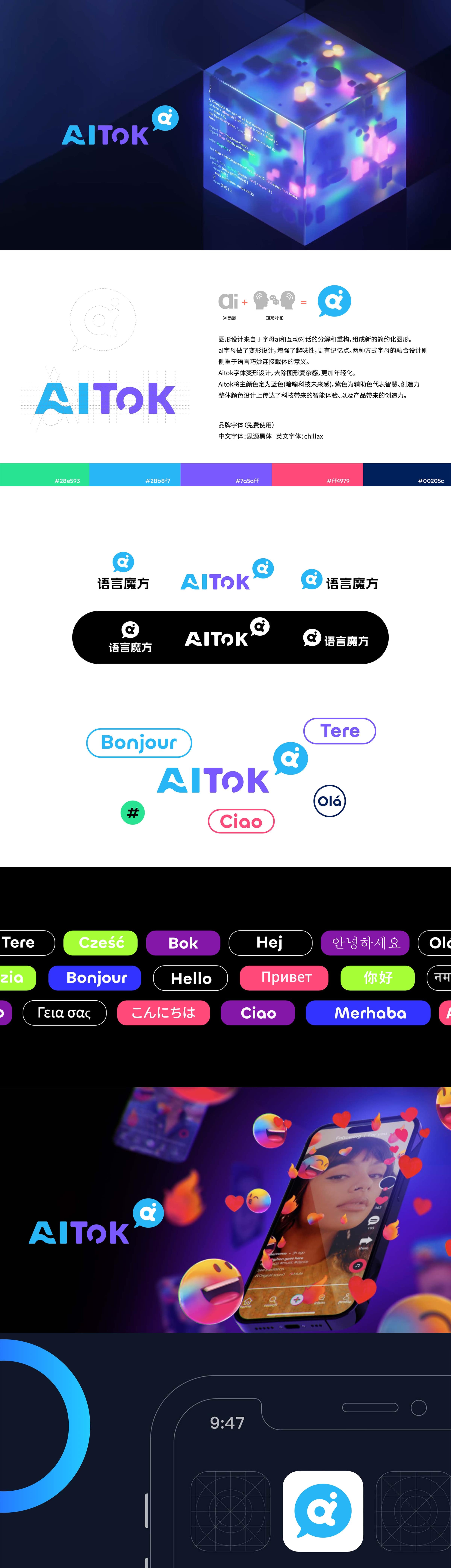 Aitok brand visual long image